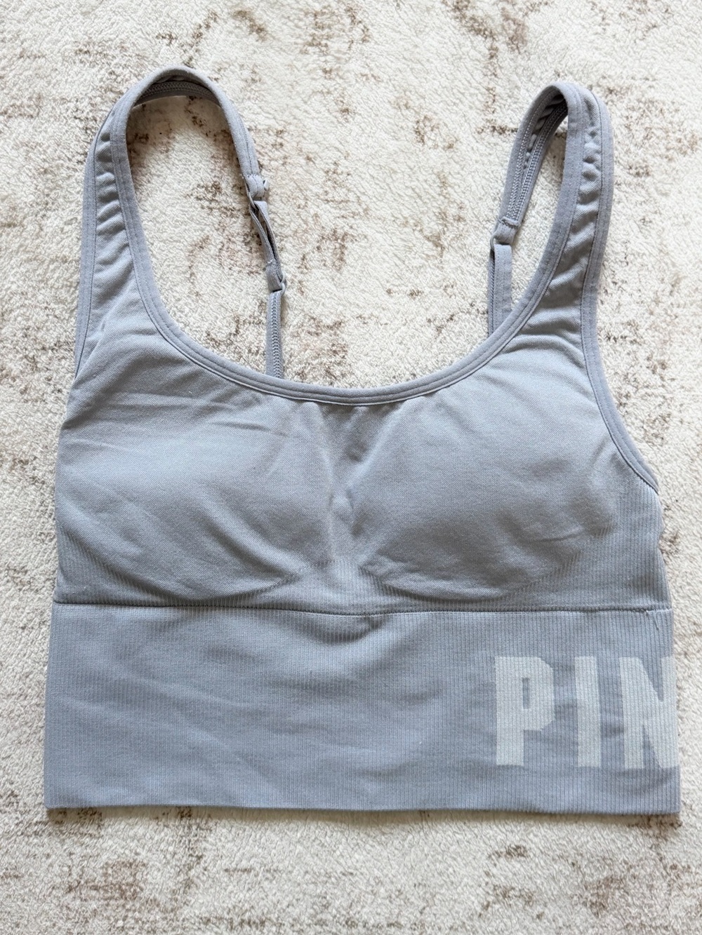 PINK Victoria's Secret Light Gray Seamless Bralette